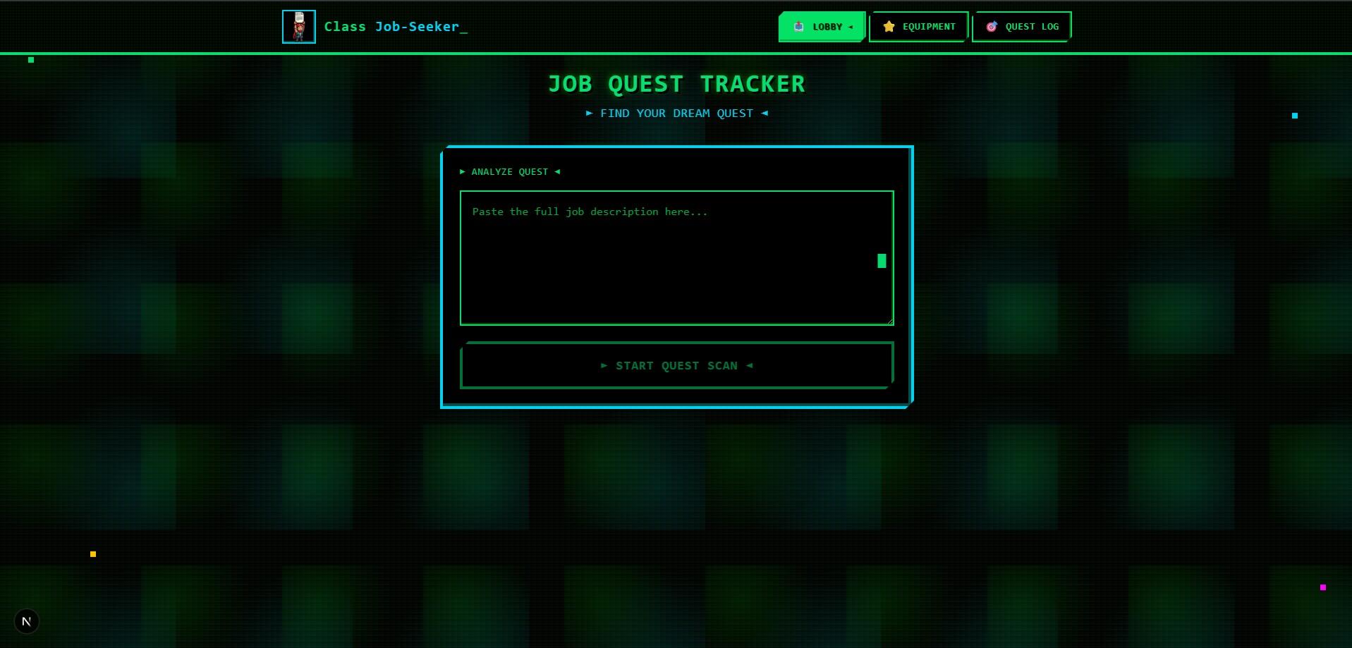 Class: Job Seeker application dashboard